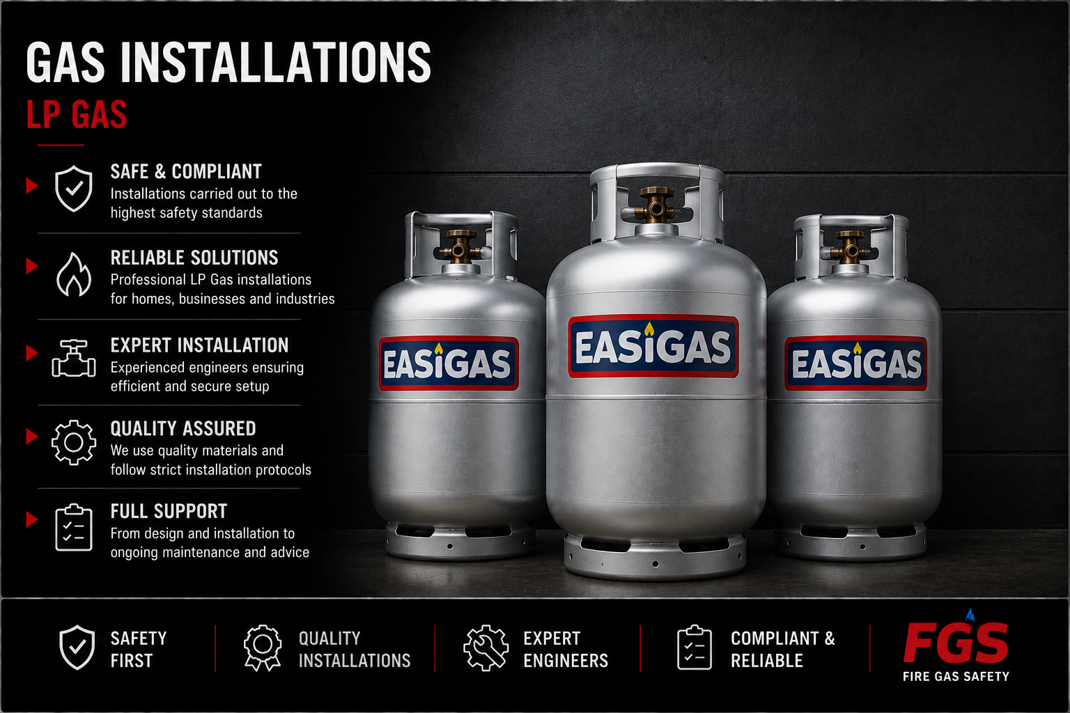 Gas installations Kimberley - FGS certified LPG installer